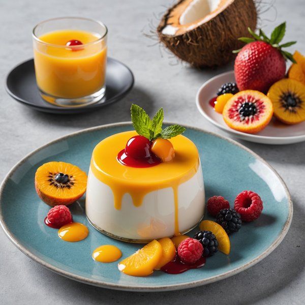 Quels sont les secrets pour une panna cotta à la noix de coco avec un coulis de fruits exotiques?
